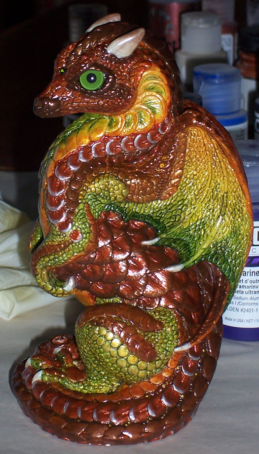 Brown and green Spring dragon 
